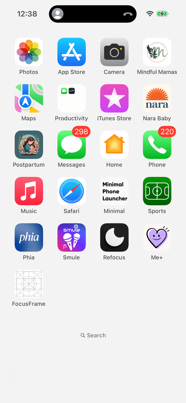 Busy phone interface - chaotic and overwhelming